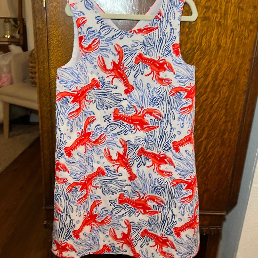 Lobster Print Sleeveless Girls Dress Tommy Bahama EUC